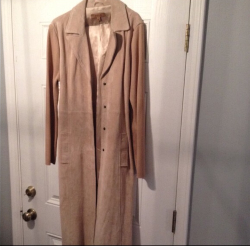 Arden B Tan Suede Long Coat